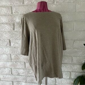 Ralph Lauren Green and Tan Boxy T-Shirt S-19